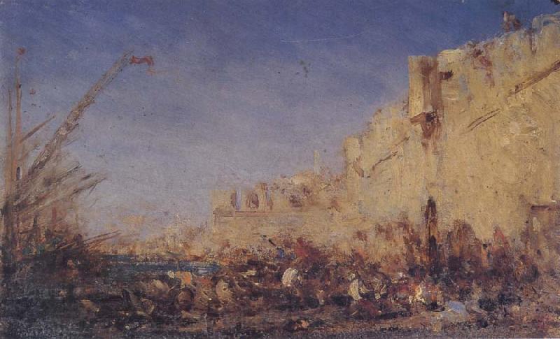 Felix Ziem The Ramparts,Algiers Spain oil painting art